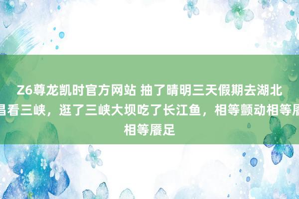 Z6尊龙凯时官方网站 抽了晴明三天假期去湖北宜昌看三峡，逛了三峡大坝吃了长江鱼，相等颤动相等餍足