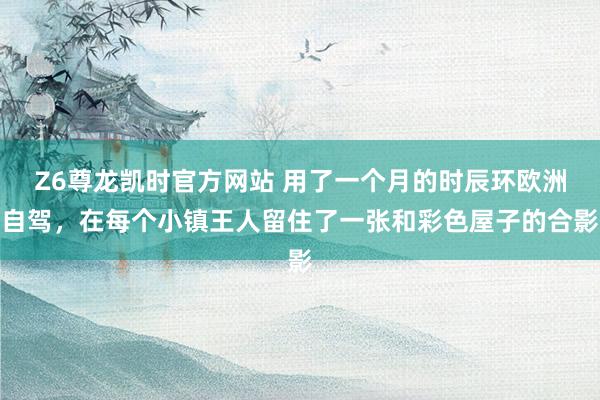 Z6尊龙凯时官方网站 用了一个月的时辰环欧洲自驾，在每个小镇王人留住了一张和彩色屋子的合影