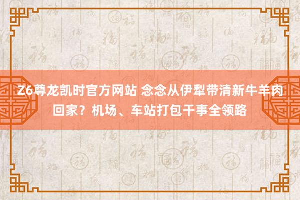 Z6尊龙凯时官方网站 念念从伊犁带清新牛羊肉回家？机场、车站打包干事全领路