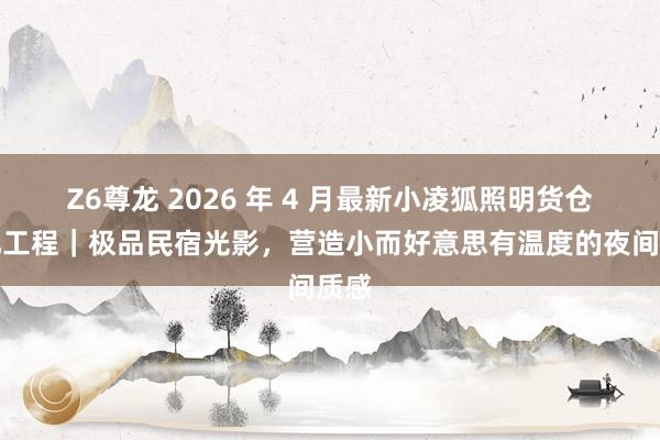 Z6尊龙 2026 年 4 月最新小凌狐照明货仓亮化工程｜极品民宿光影，营造小而好意思有温度的夜间质感