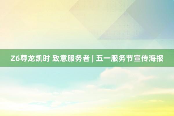 Z6尊龙凯时 致意服务者 | 五一服务节宣传海报