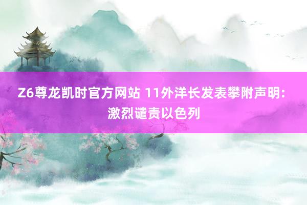 Z6尊龙凯时官方网站 11外洋长发表攀附声明: 激烈谴责以色列
