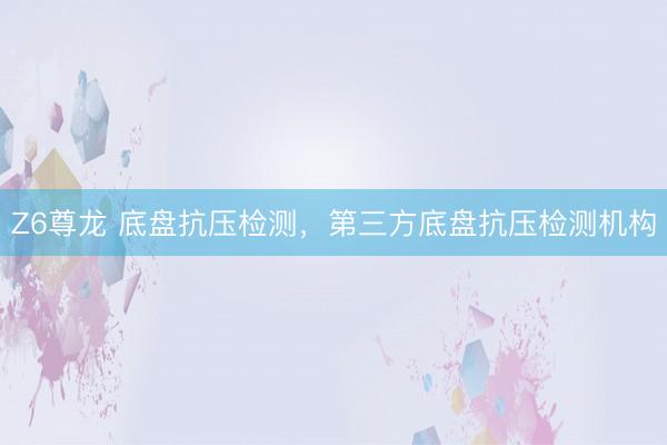 Z6尊龙 底盘抗压检测，第三方底盘抗压检测机构